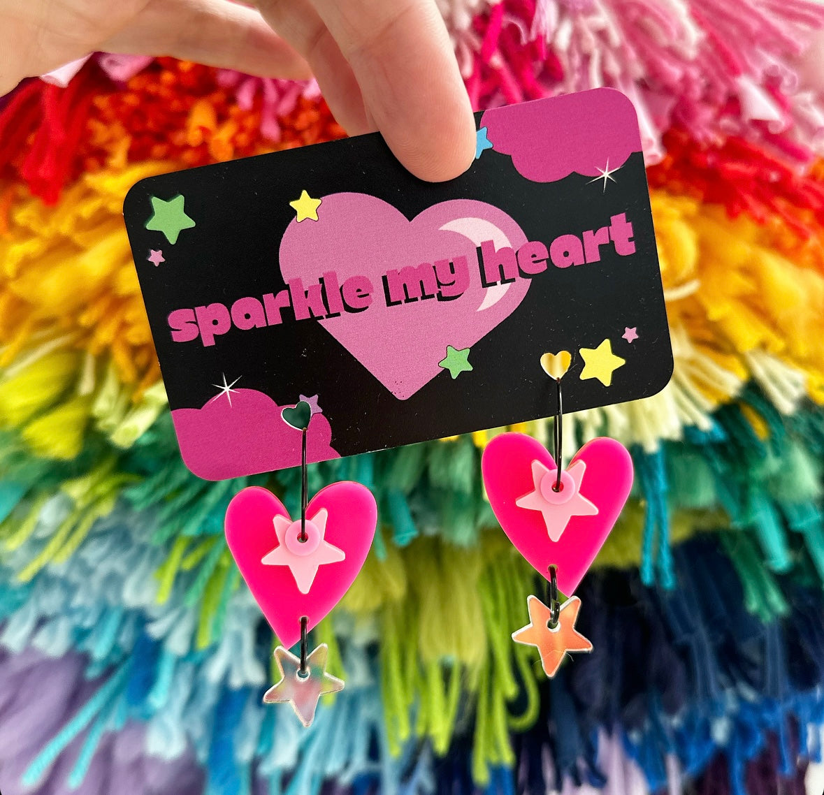 Starheart Love Earrings • Pink