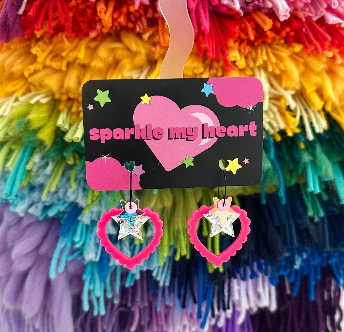 Heart Rockers Earrings • Pink