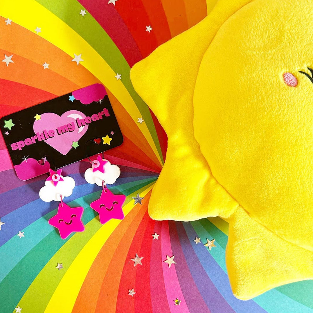 Star Brite Earrings • Pink