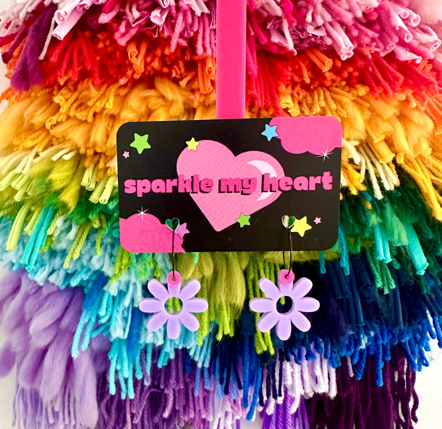 Daisy Love Earrings • Purple / Pink