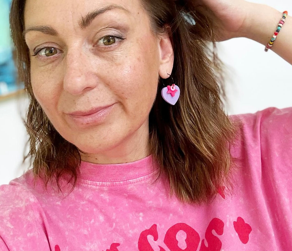 Heart You Earrings • Purple / Pink