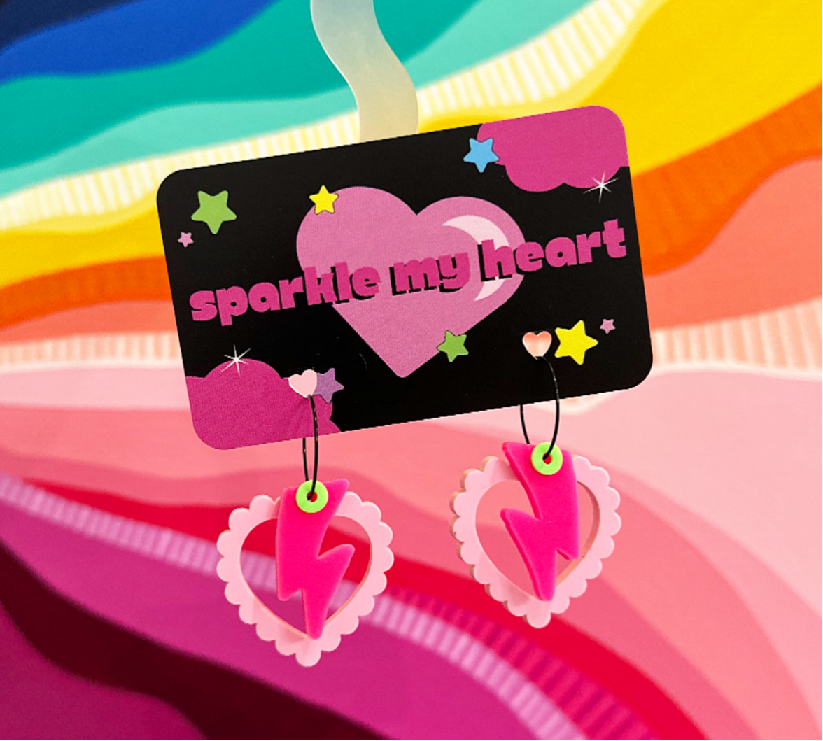 Love Struck Earrings • Pink / Pink