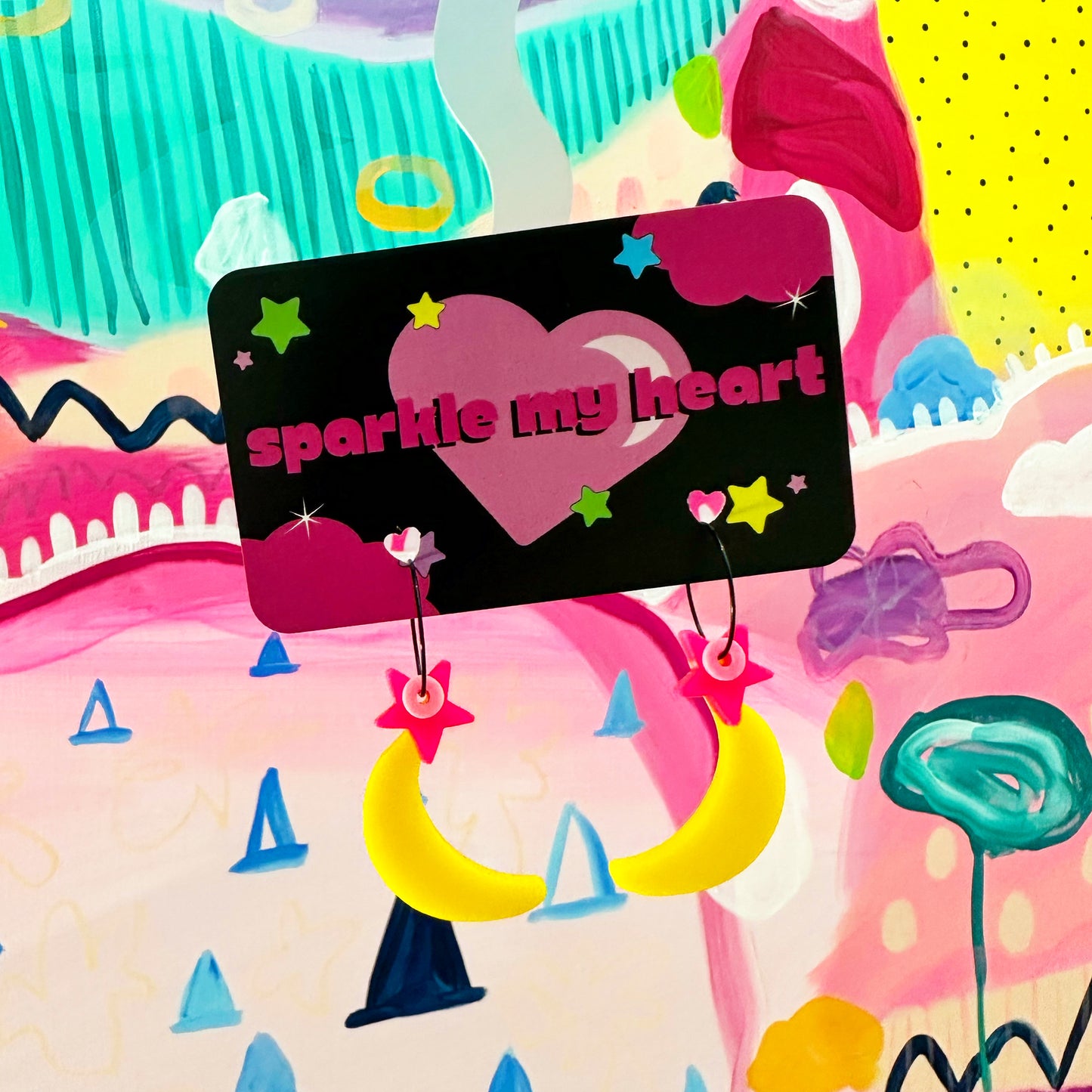 Banana Earrings • Hot Pink