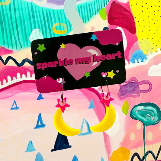 Banana Earrings • Hot Pink