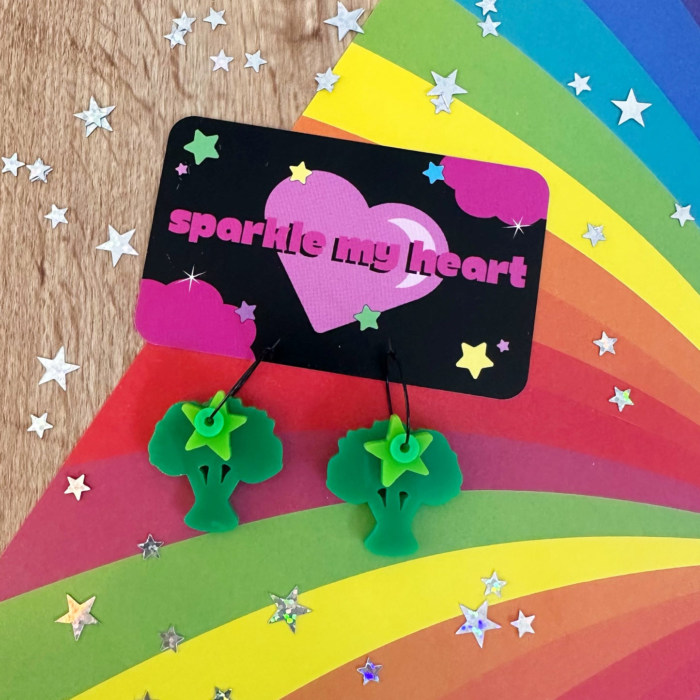 Broccoli Earrings • Green