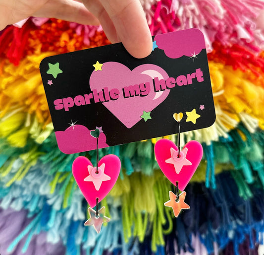 Starheart Love Earrings • Pink