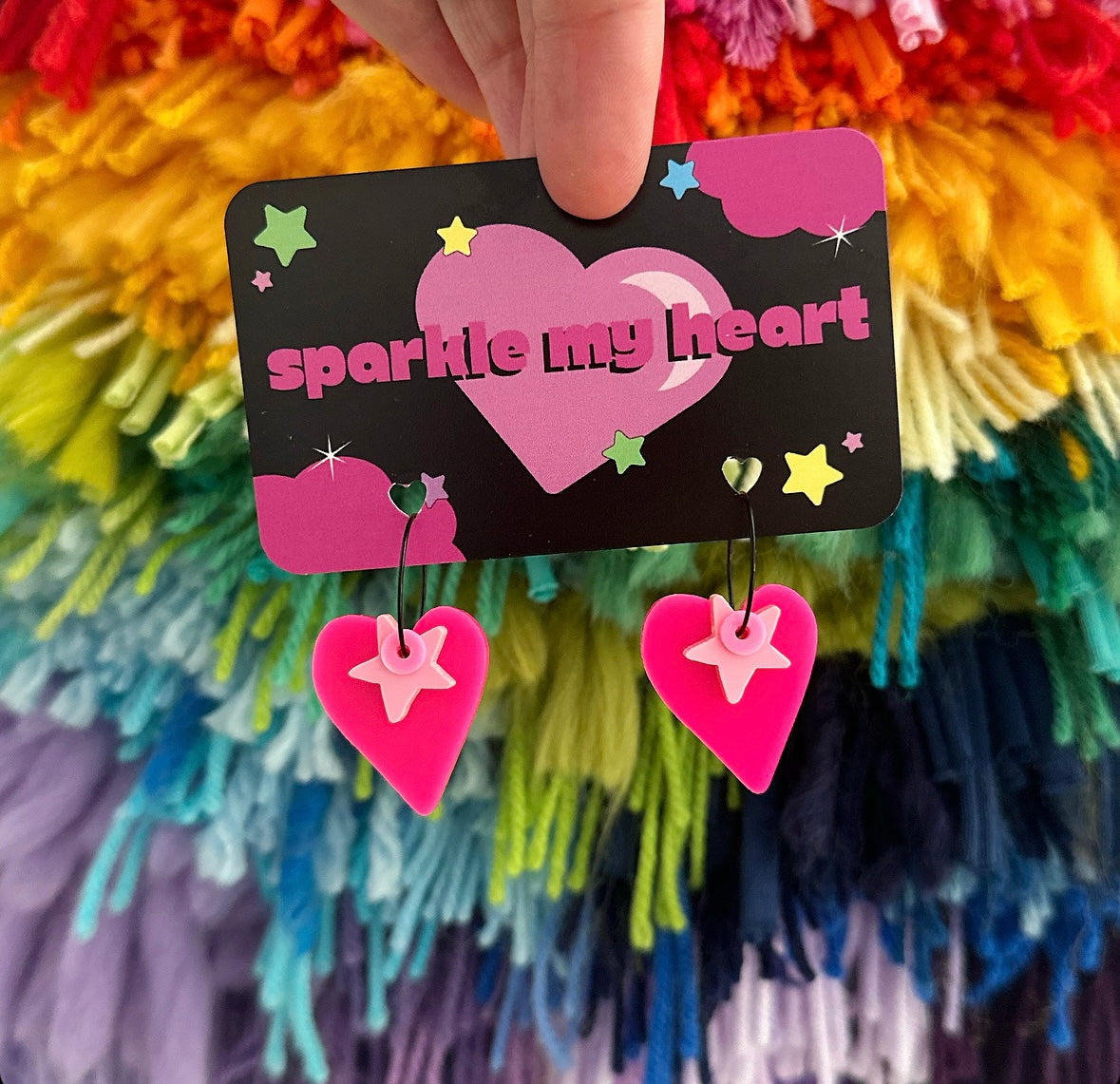 Starheart Earrings • Pink