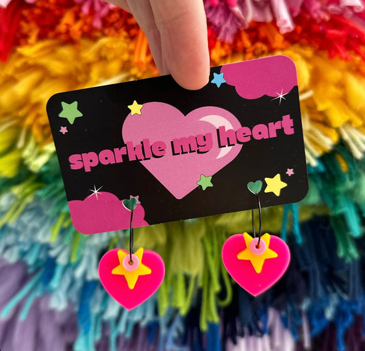 Heart You Earrings • Pink / Yellow