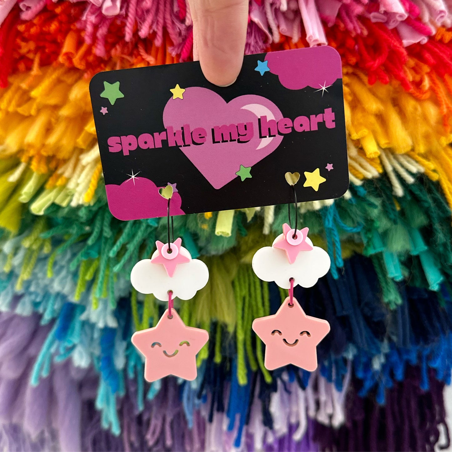 Star Brite Earrings • Pastel Pink